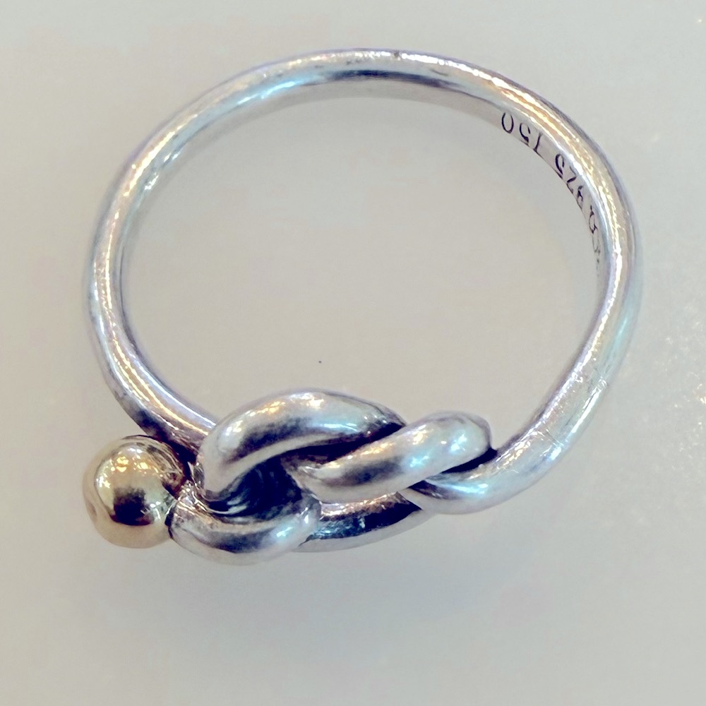 Tiffany & Co. Silver and Gold Knot Ring - Picture 1 of 4